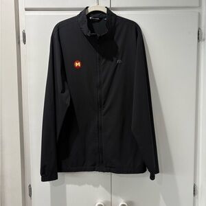 Travis Mathew Men Full Zip Black Windbreaker Jacket L